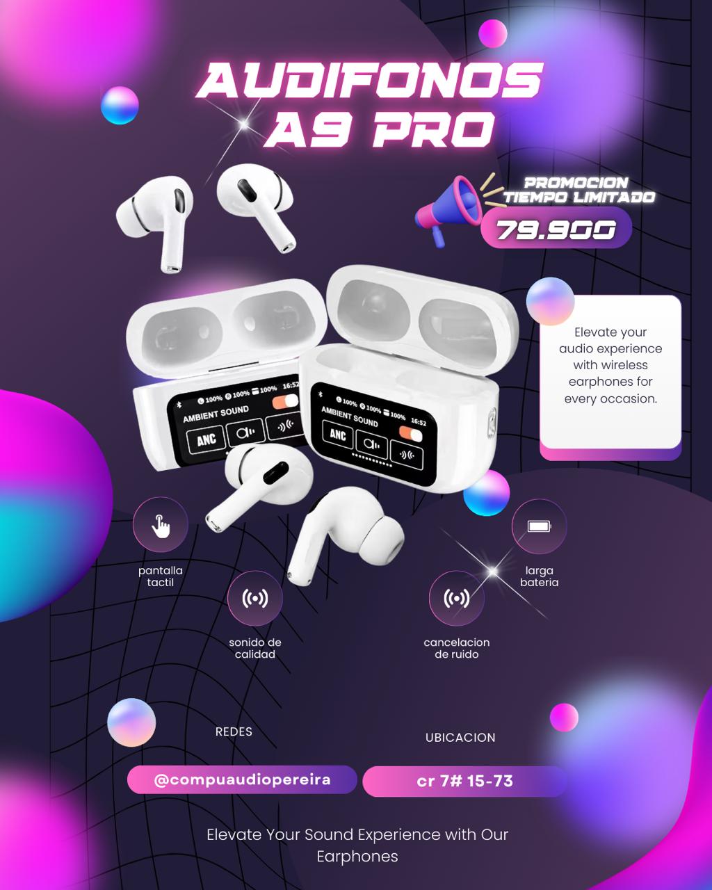 Audífonos A9 Pro